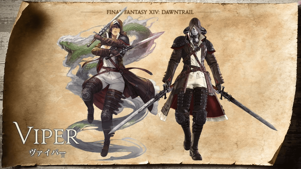 Разработчики Final Fantasy XIV показали новый класс дополнения Dawntrail под названием Viper