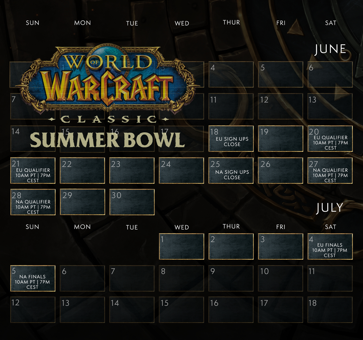 World of Warcraft Classic - Компания Blizzard официально анонсировала турнир “Summer Bowl”