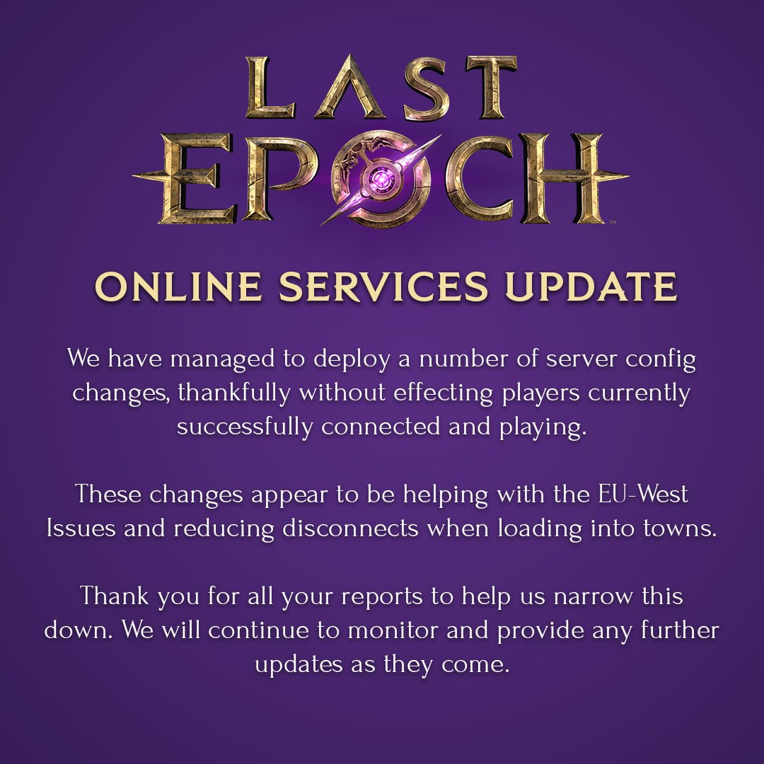 Серверы диаблоида Last Epoch вроде бы починили, но проблемы по-прежнему остаются
