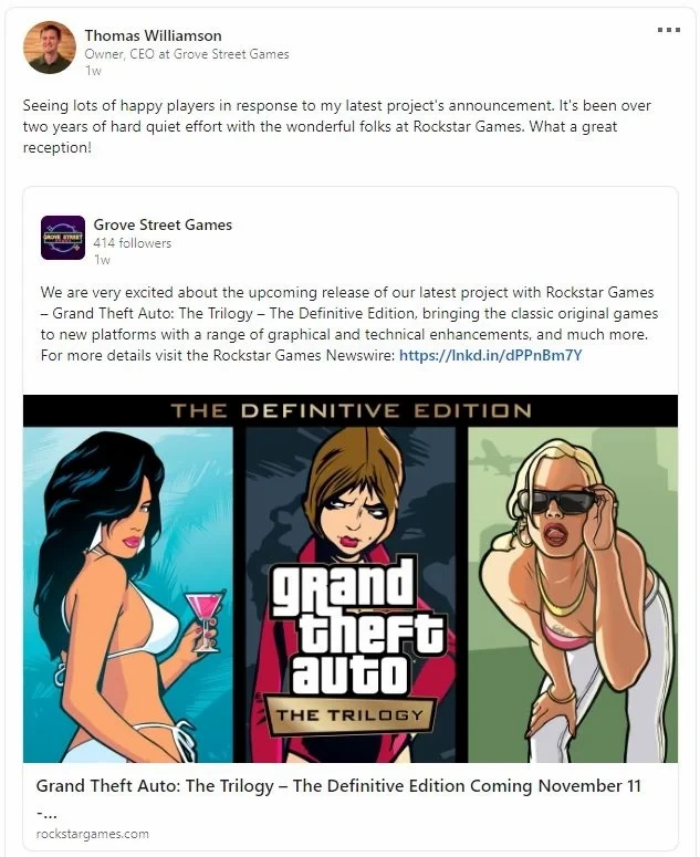 Grand Theft Auto: The Trilogy - Definitive Edition находилась в разработке более двух лет