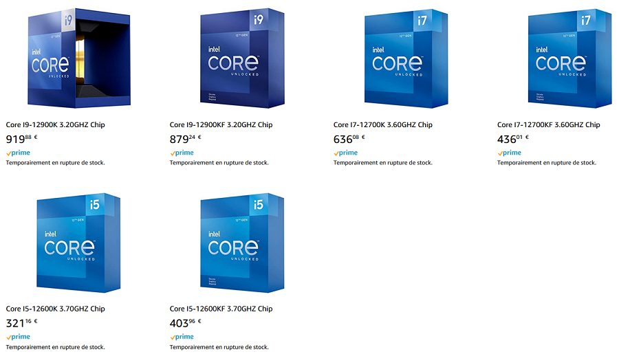 На Amazon засветились цены на процессоры Intel 12 поколения