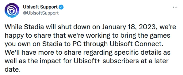 Ubisoft, Bungie и IO Interactive помогут игрокам перенести сохранения с Google Stadia