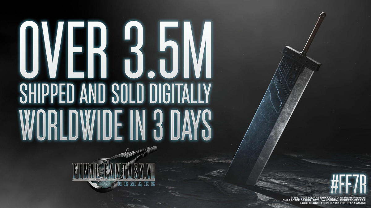 Final Fantasy VII: Remake - 3,5 миллиона проданных копий за 3 дня