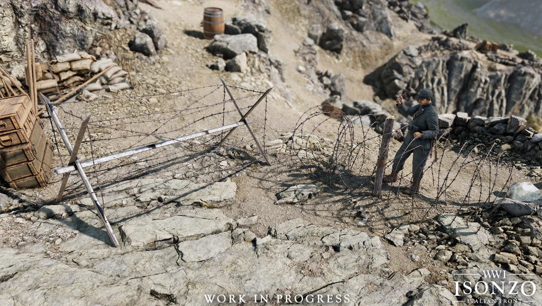 Новое видео шутера Isonzo показывает перерезание колючей проволоки игроком