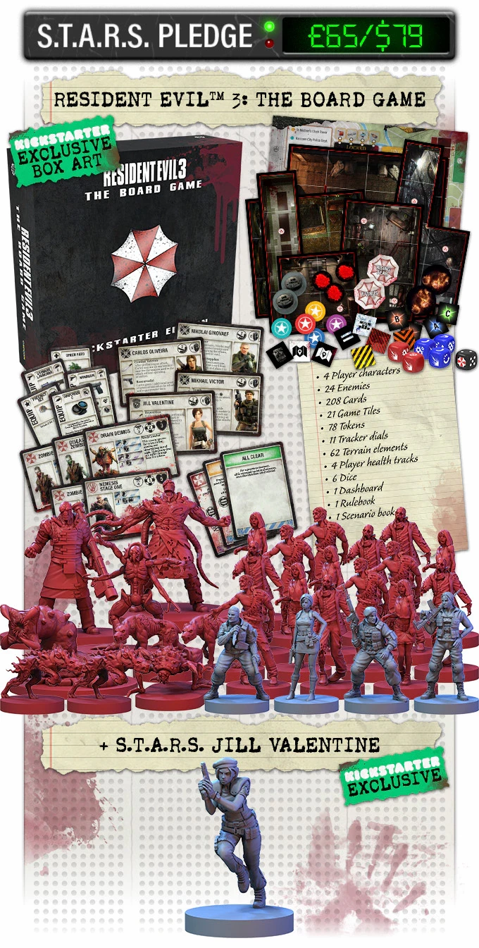 Настольная Resident Evil 3 собрала деньги на Kickstarter менее чем за день Настольная Resident Evil 3 собрала деньги на Kickstarter менее чем за день
