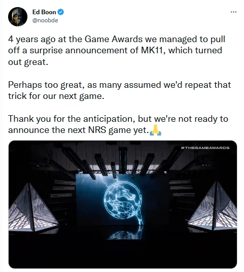 Анонса Mortal Kombat 12 на The Game Awards 2022 не будет