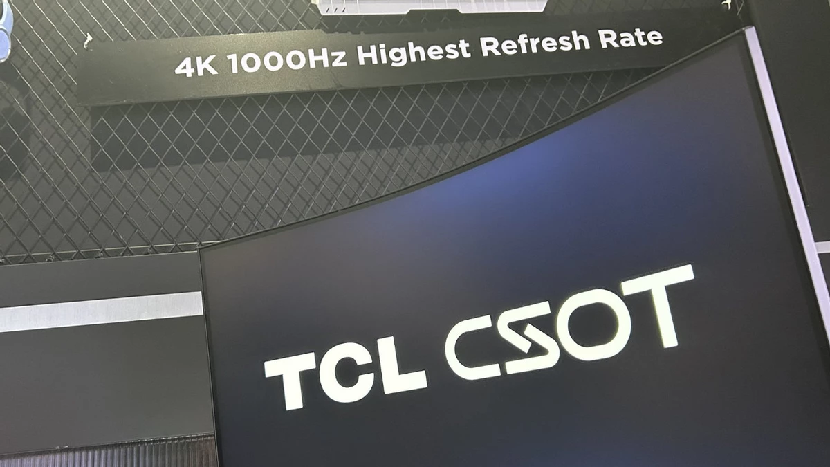 Компания TCL представила 4K-монитор с частотой в 1000 Гц Компания TCL представила 4K-монитор с частотой в 1000 Гц