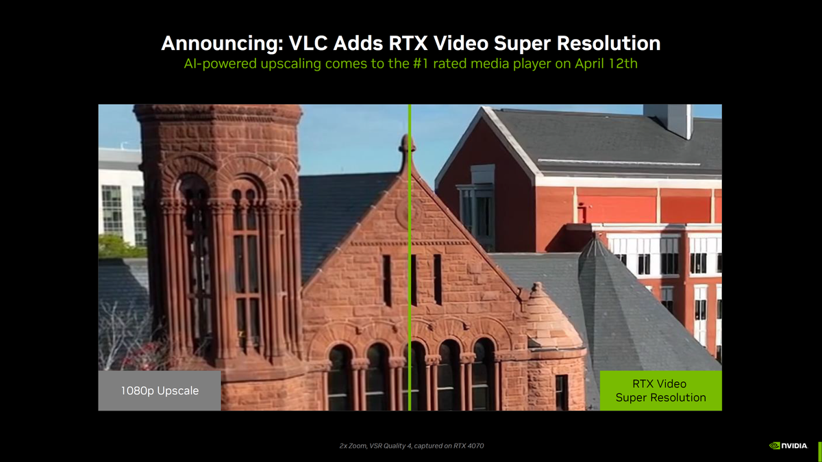 В плеере VLC появилась поддержка NVIDIA RTX Video Super Sampling