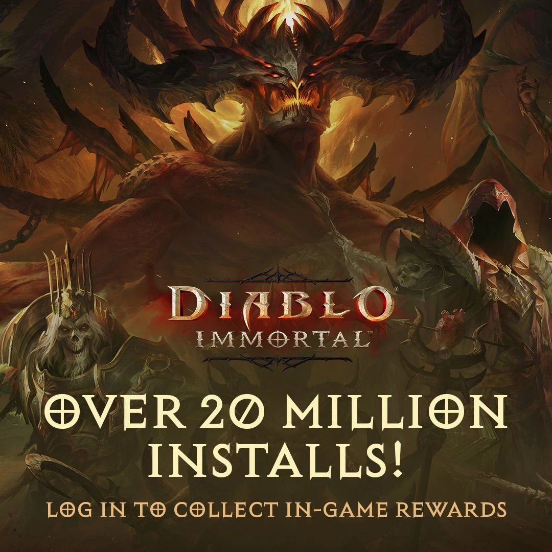 Diablo Immortal достигла отметки в 20 миллионов установок Diablo Immortal достигла отметки в 20 миллионов установок