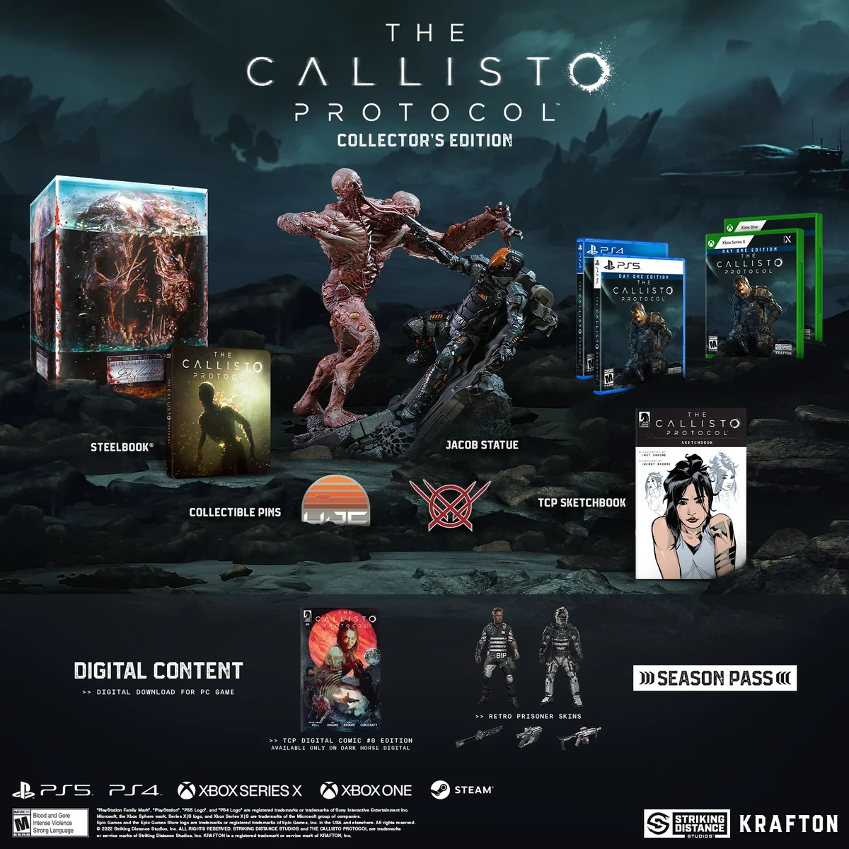 В коллекционке The Callisto Protocol есть жутковатая фигурка и комикс В коллекционке The Callisto Protocol есть жутковатая фигурка и комикс