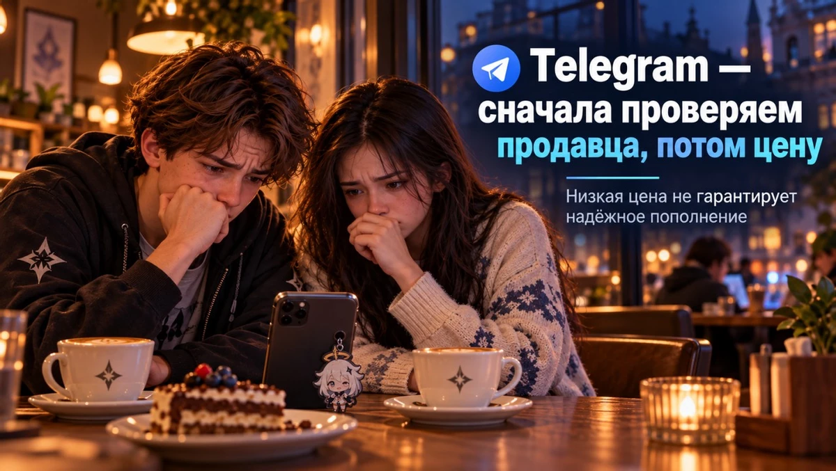Проверка продавца перед покупкой Кристаллов Genshin Impact через Telegram Проверка продавца перед покупкой Кристаллов Genshin Impact через Telegram