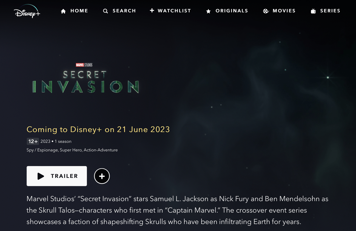 Сериал «Секретное вторжение» выйдет на Disney+ 21 июня