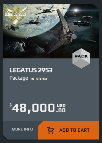 Всего $48 000 попросят за пак Legatus 2953 в Star Citizen Всего $48 000 попросят за пак Legatus 2953 в Star Citizen