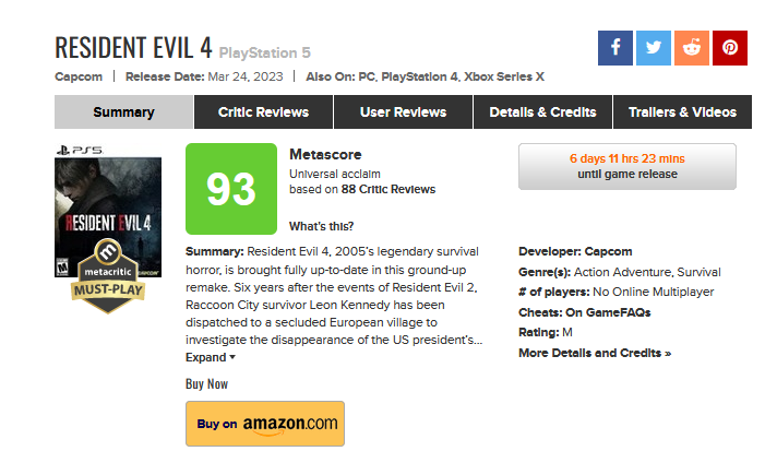 Опубликованы оценки Resident Evil 4 Remake — критики визжат от восторга