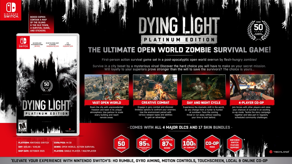 Dying Light получит свой порт на Switch, ждать осталось лишь до октября