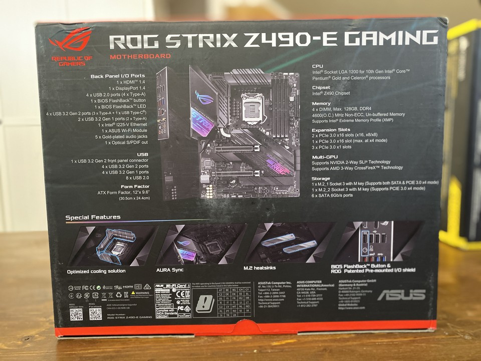 Обзор материнской платы ASUS ROG Strix Z490-E Gaming