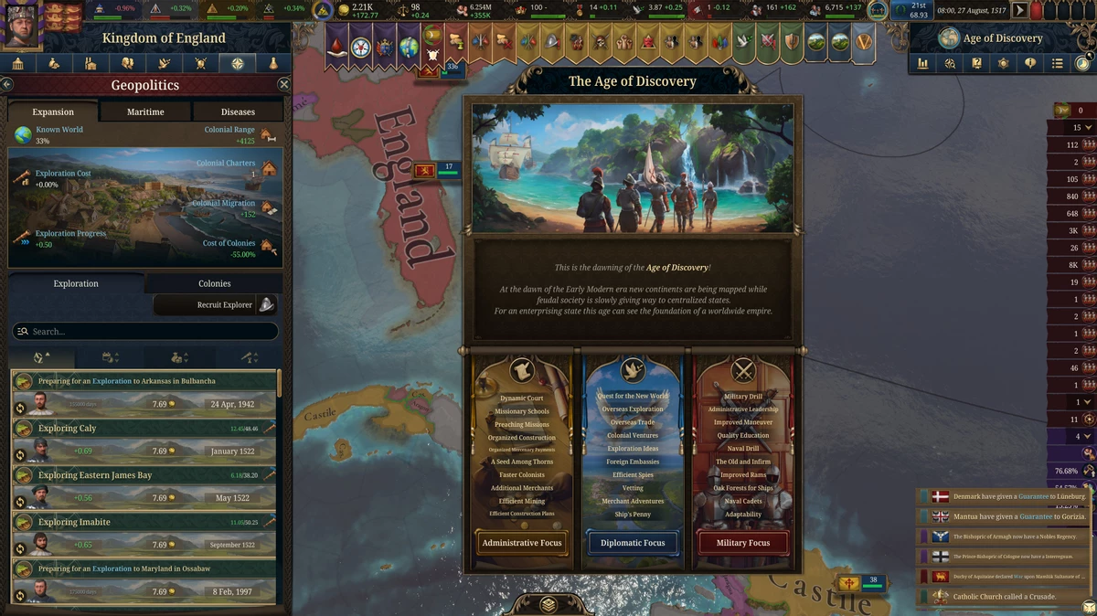 Первый взгляд на Europa Universalis V — будущее глобальных стратегий Первый взгляд на Europa Universalis V — будущее глобальных стратегий