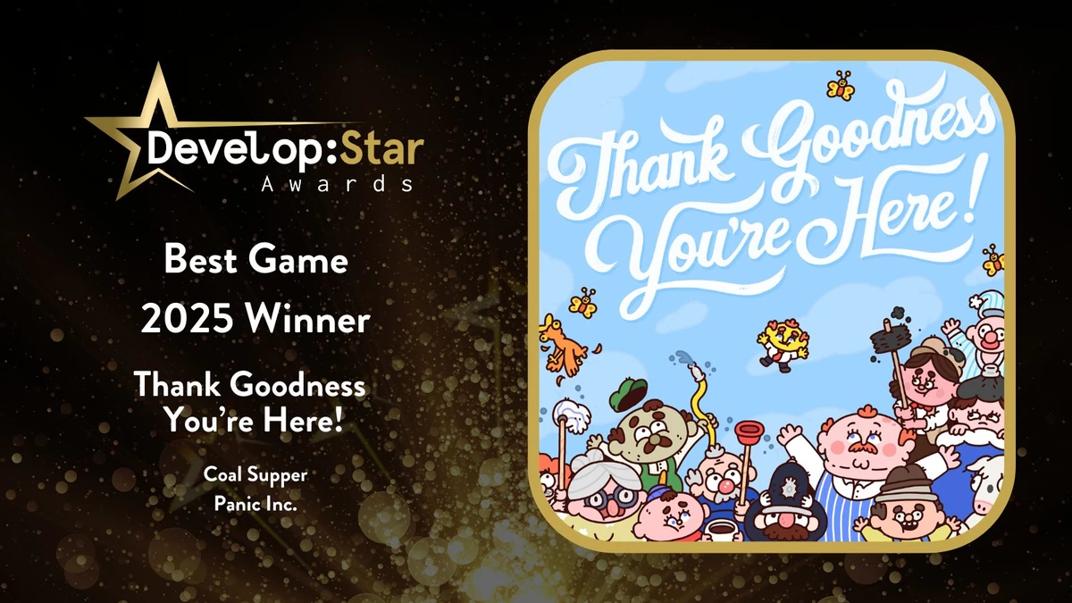 Thank Goodness You’re Here!, Unreal Engine и Сэм Лейк взяли награды на Develop:Star Awards 2025 Thank Goodness You’re Here!, Unreal Engine и Сэм Лейк взяли награды на Develop:Star Awards 2025