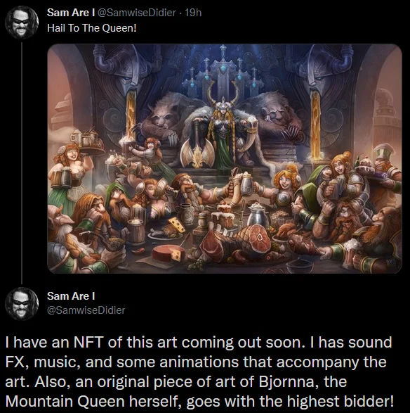 Старший арт-директор Blizzard Entertainment продает NFT-файлы своих работ