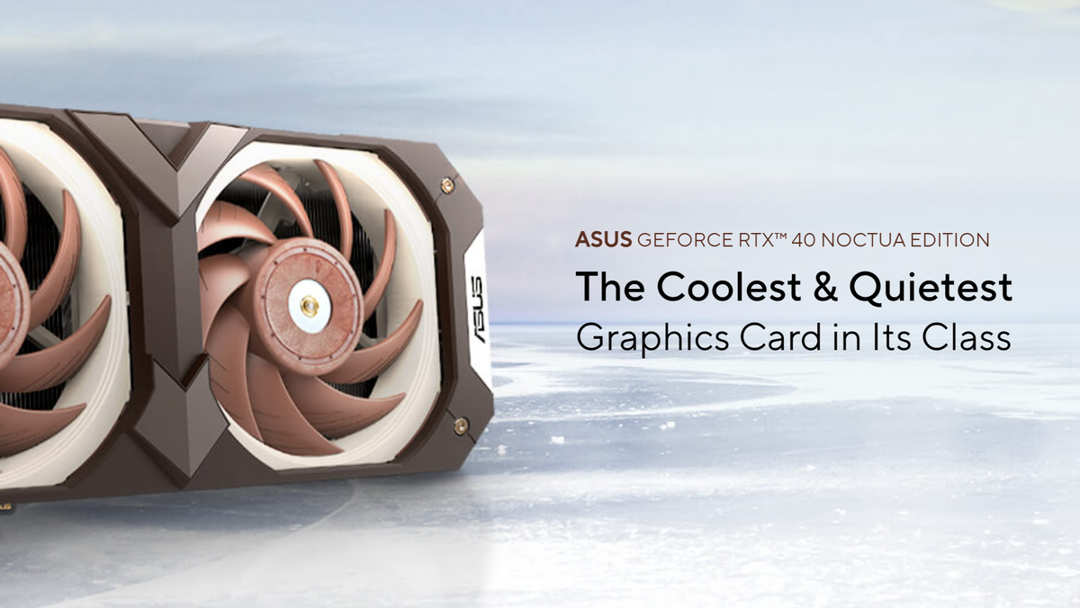 ASUS x Noctua RTX 4080 — 4,3 слота охлаждения для 61 градуса пиковой температуры