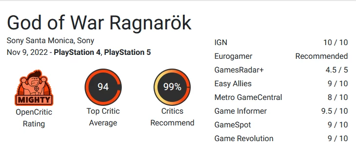 Зачем выбирать игру года, когда есть God of War Ragnarök ?