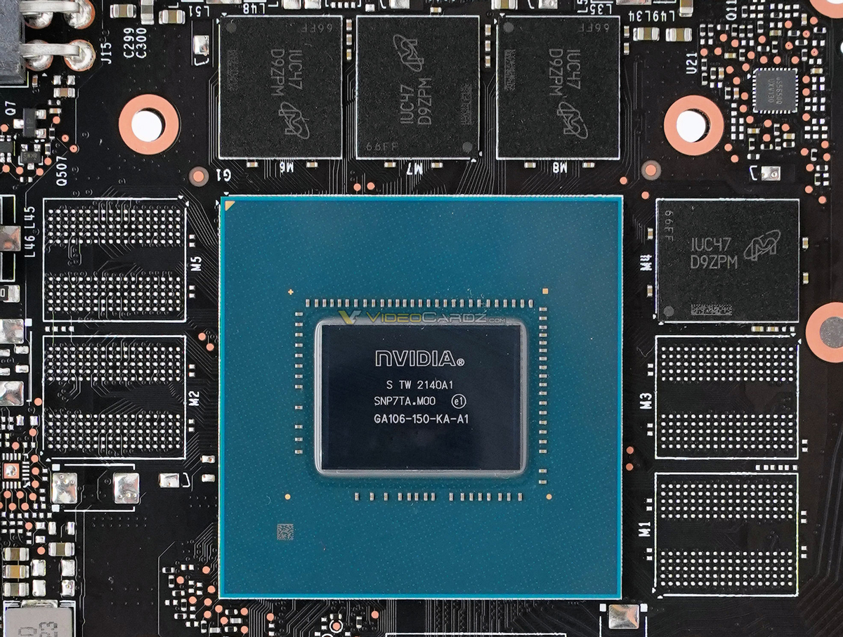 NVIDIA использует в RTX 3050 чипы GA106-150
