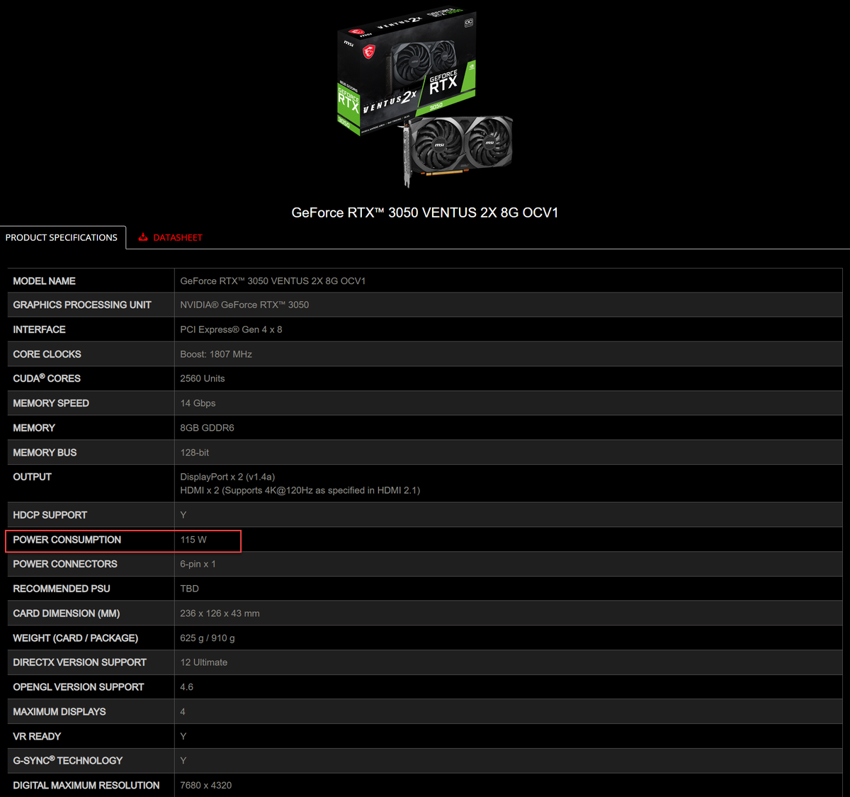 NVIDIA снизила потребление RTX 3050 на 15 Вт при переводе видеокарты на чипы AD107