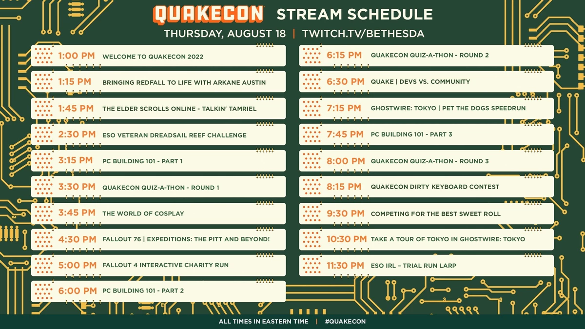 Bethesda представила расписание QuakeCon 2022. Будут новые подробности по Redfall