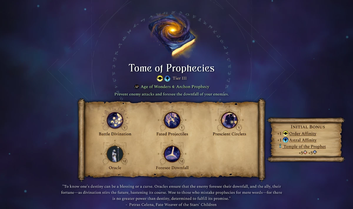Разработчики Age of Wonders 4 рассказали о Томах Добродетели и Пророчеств из нового дополнения Разработчики Age of Wonders 4 рассказали о Томах Добродетели и Пророчеств из нового дополнения