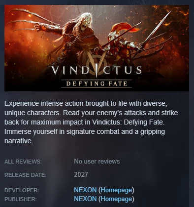 Экшен-RPG Vindictus: Defying Fate перенесена на 2027 год Экшен-RPG Vindictus: Defying Fate перенесена на 2027 год
