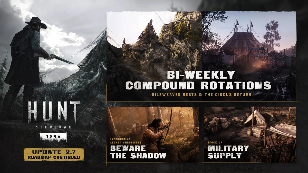 Разработчики Hunt: Showdown 1896 представили дорожную карту с новым контентом и обновлениями Разработчики Hunt: Showdown 1896 представили дорожную карту с новым контентом и обновлениями
