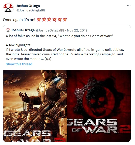 Бывший сценарист и содиректор Gears of War возвращается к работе над франшизой