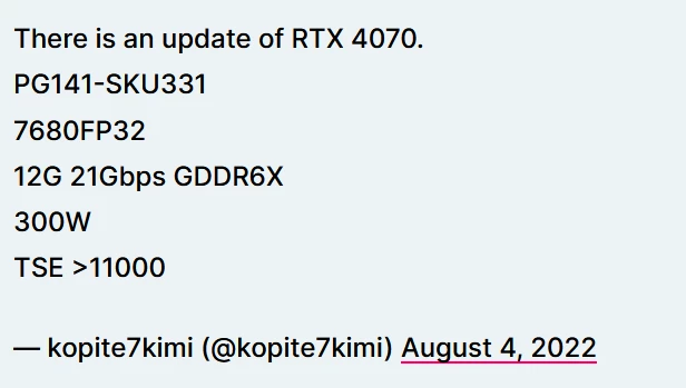 Новые спецификации NVIDIA RTX 4070. Теперь она на уровне RTX 3090 Ti Новые спецификации NVIDIA RTX 4070. Теперь она на уровне RTX 3090 Ti