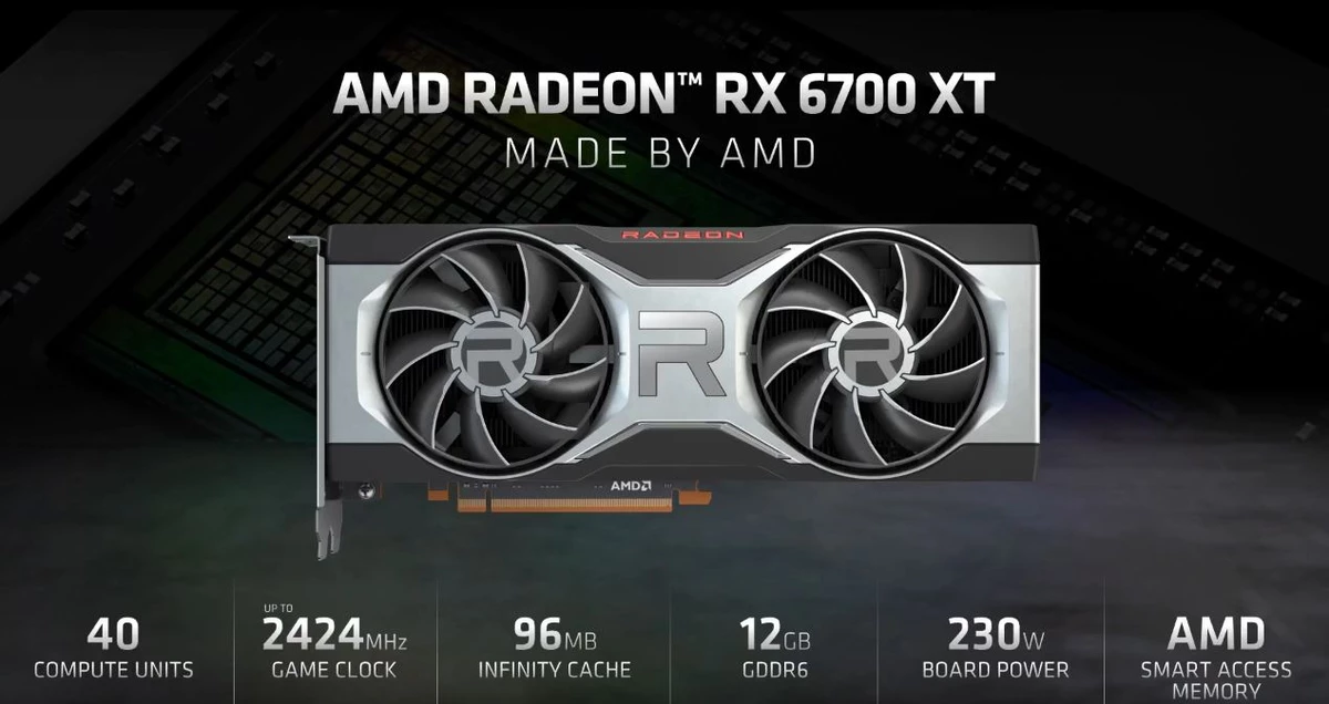 AMD показала новую видеокарту Radeon RX 6700 XT, и она дешевле RTX 3070