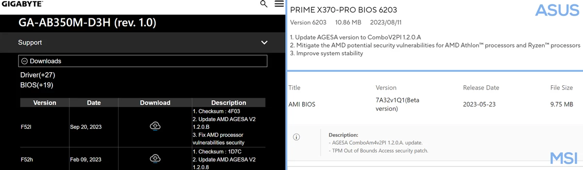 Самые старые материнские платы AMD AM4 продолжают получать обновления BIOS