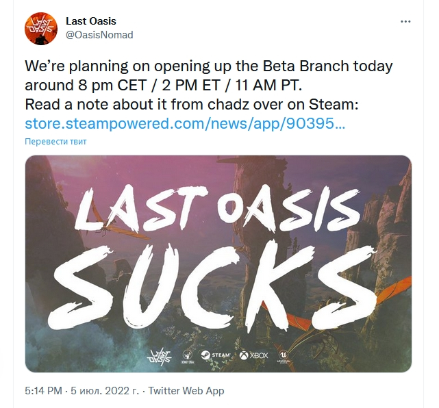 Last Oasis — отстой! — считает креативный директор студии-разработки 