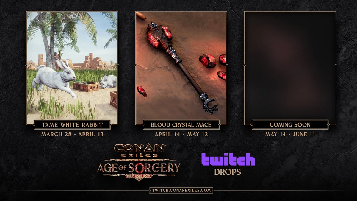 Игроки Conan Exiles могут заполучить Булаву из кровавых кристаллов через Twitch Drops Игроки Conan Exiles могут заполучить Булаву из кровавых кристаллов через Twitch Drops