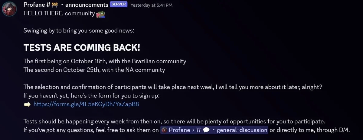Открыта регистрация на тестирование MMORPG Profane Открыта регистрация на тестирование MMORPG Profane