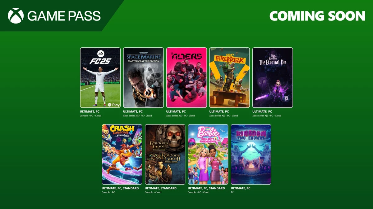 Game Pass в июне: от FBC: Firebreak и The Alters до Warhammer 40,000: Space Marine и Baldur's Gate