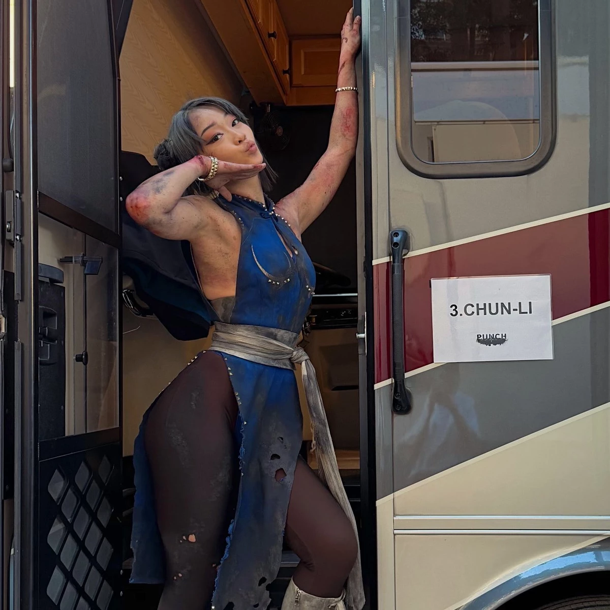 Good, very good! Actress Callina Liang shows off Chun Li’s beautiful legs Good, very good! Actress Callina Liang shows off Chun Li’s beautiful legs