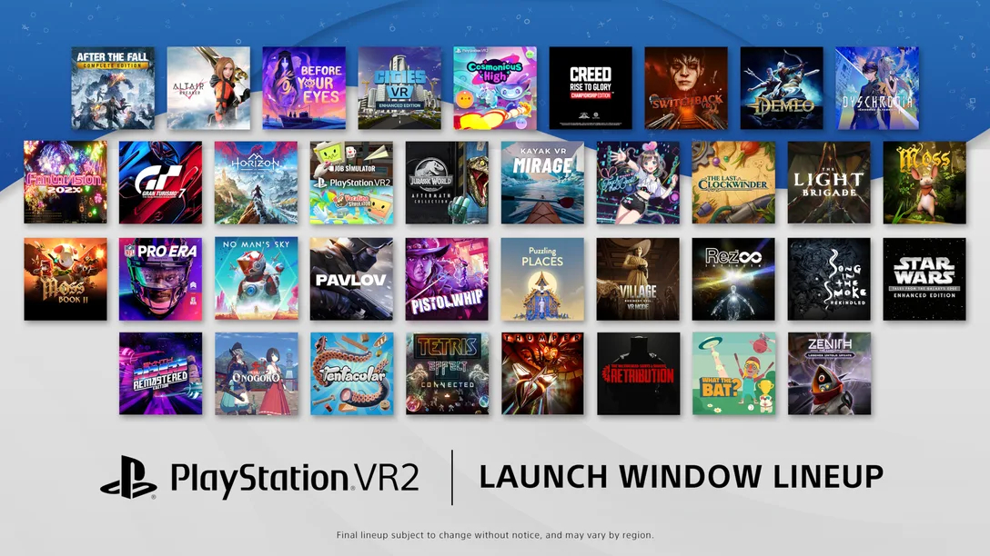 Sony представила список из более чем 30 игр, готовящихся к запуску PS VR2
