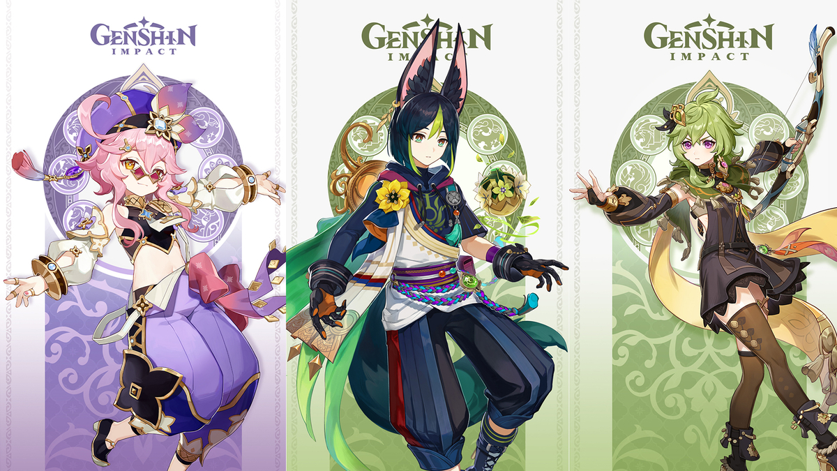 Представлены три героя Genshin Impact