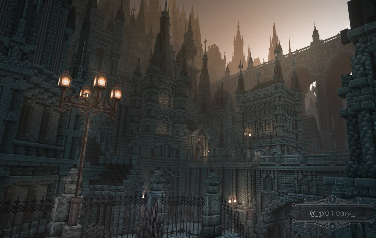 Фанат воссоздал Ярнам из Bloodborne в Minecraft