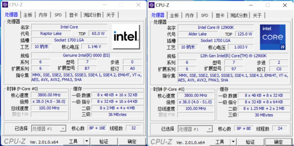 Intel Core i9-13900 на 20% быстрее, чем i9-12900K в утекших тестах