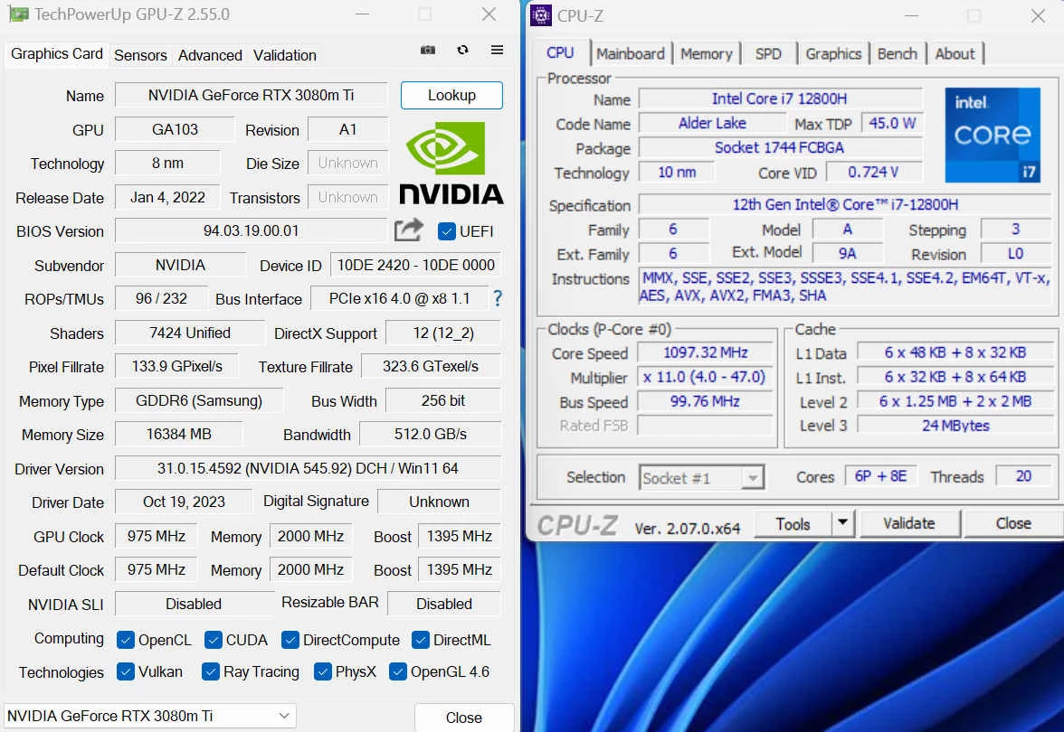 Мобильная RTX 3080 Ti в облике настольной видеокарты протестирована