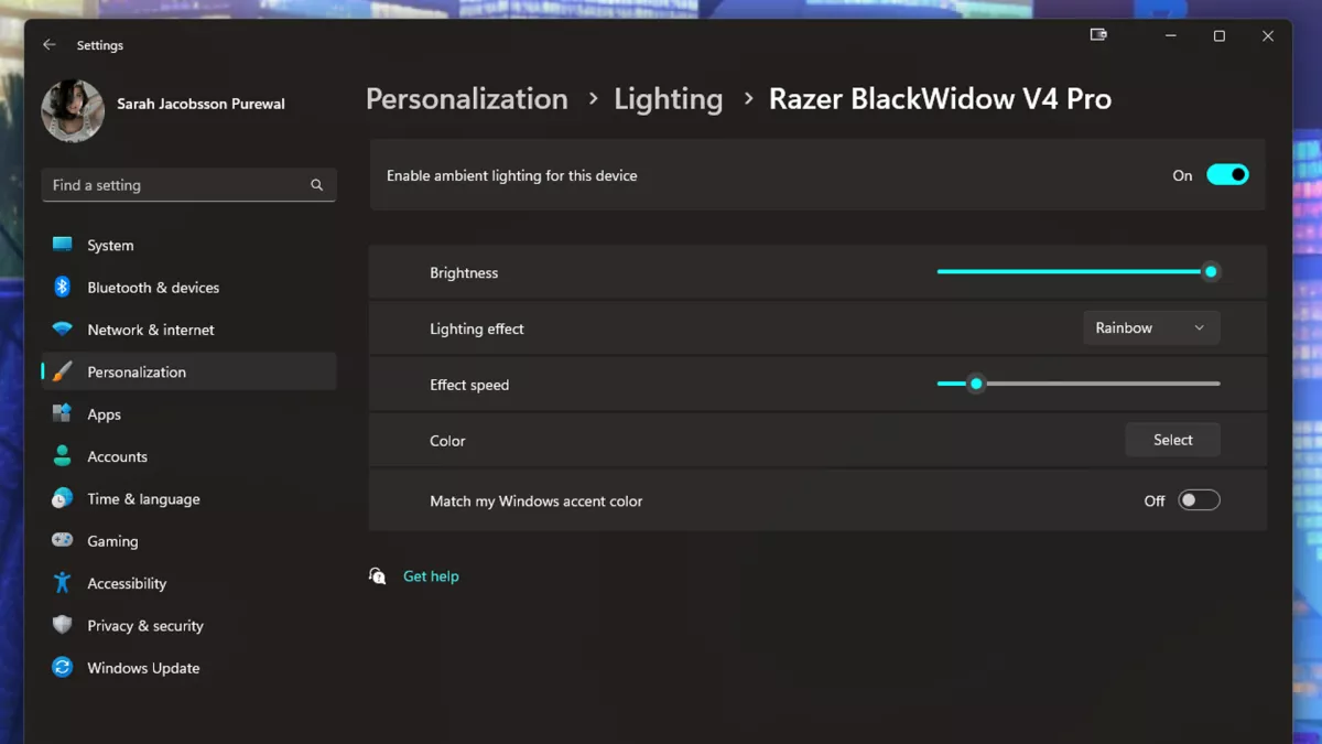 Windows 11 научится управлять RGB-подсветкой без стороннего софта