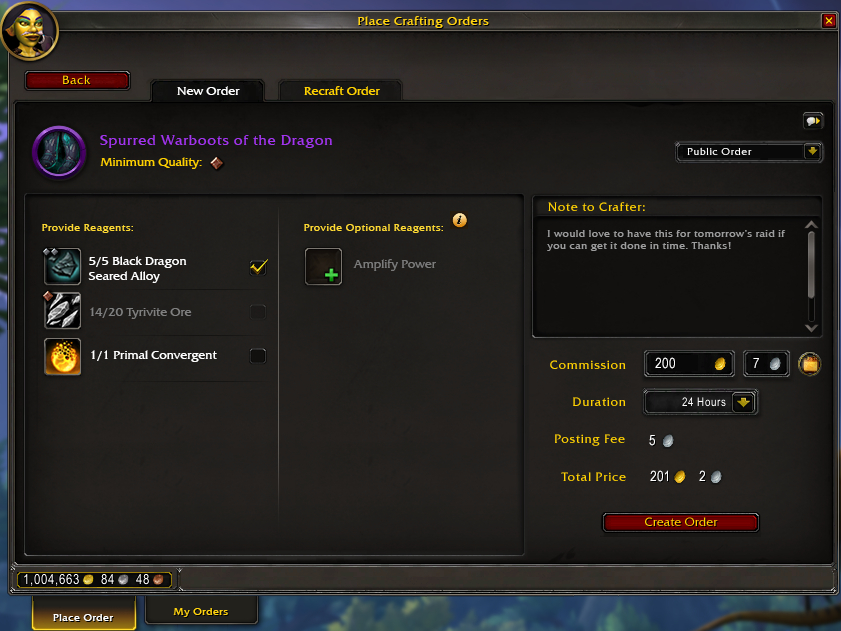 Изменения в системе крафта в MMORPG World of Warcraft. Часть 1