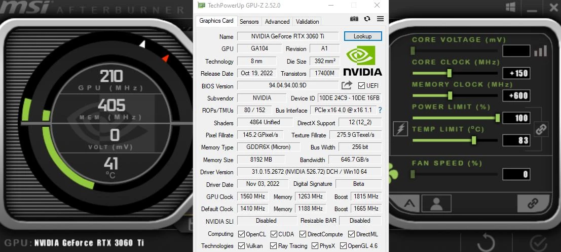 RTX 3060 Ti c GDDR6X быстрее разогнанных RTX 3060 Ti с обычной памятью