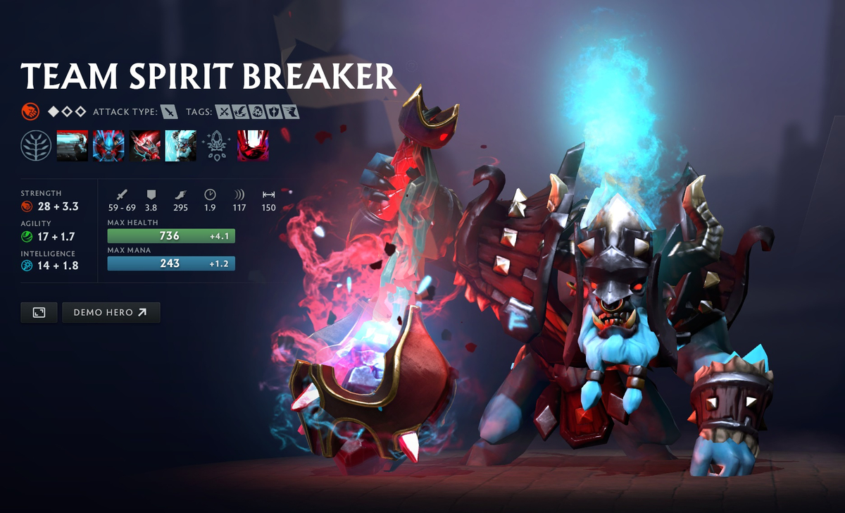 Spirit Breaker в Dota 2 теперь Team Spirit Breaker — Valve чествует чемпионов