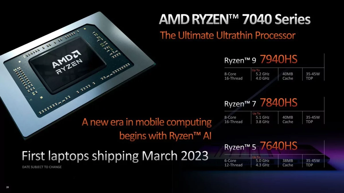 16-ядерные процессоры в ноутбуках? AMD представила новые мобильные Ryzen 7000